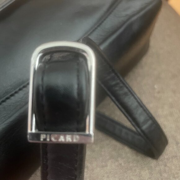 Picard German Black Leather handbag bag - Picture 8 of 9
